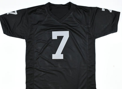 Geno Smith Autographed Las Vegas Raiders Style Custom Jersey - Black