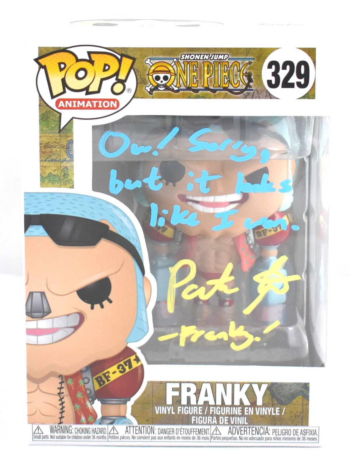 Patrick Seitz Signed One Piece Franky Funko Pop #329 Inscribed
