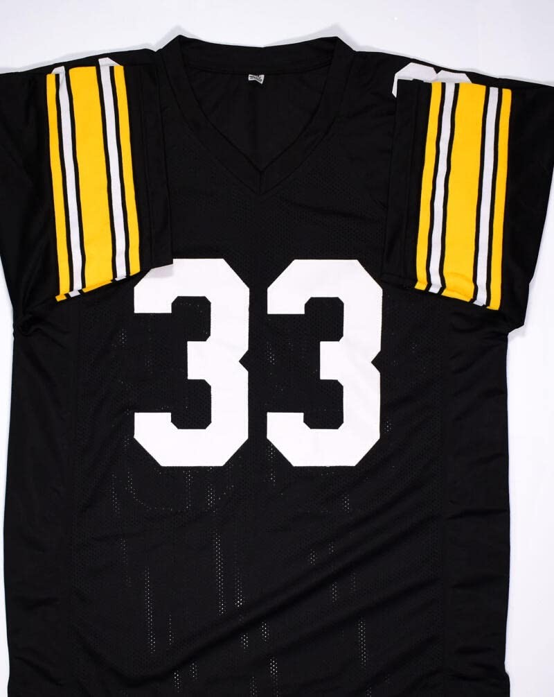 Merrill Hoge Autographed Custom Black Jersey