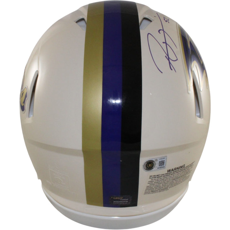 Ray Lewis Signed Baltimore Ravens Authentic Throwback Helmet
