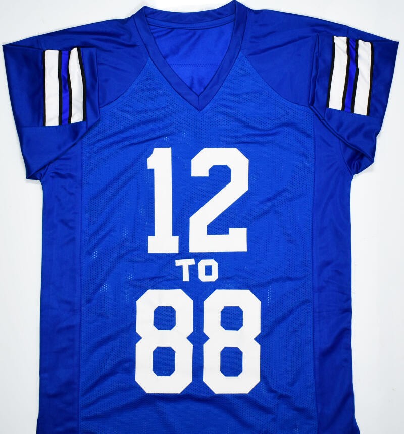 Roger Staubach & Drew Pearson Signed Dallas Cowboys Style Blue Jersey