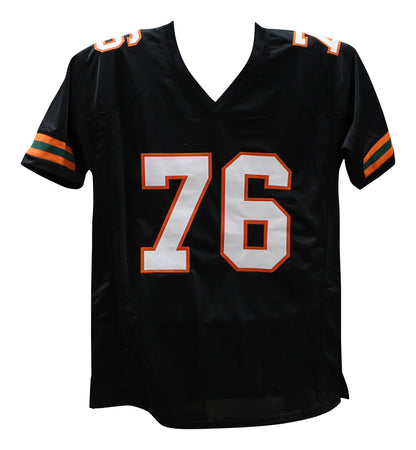 Warren Sapp Autographed Miami Hurricanes Style Custom Football Jersey