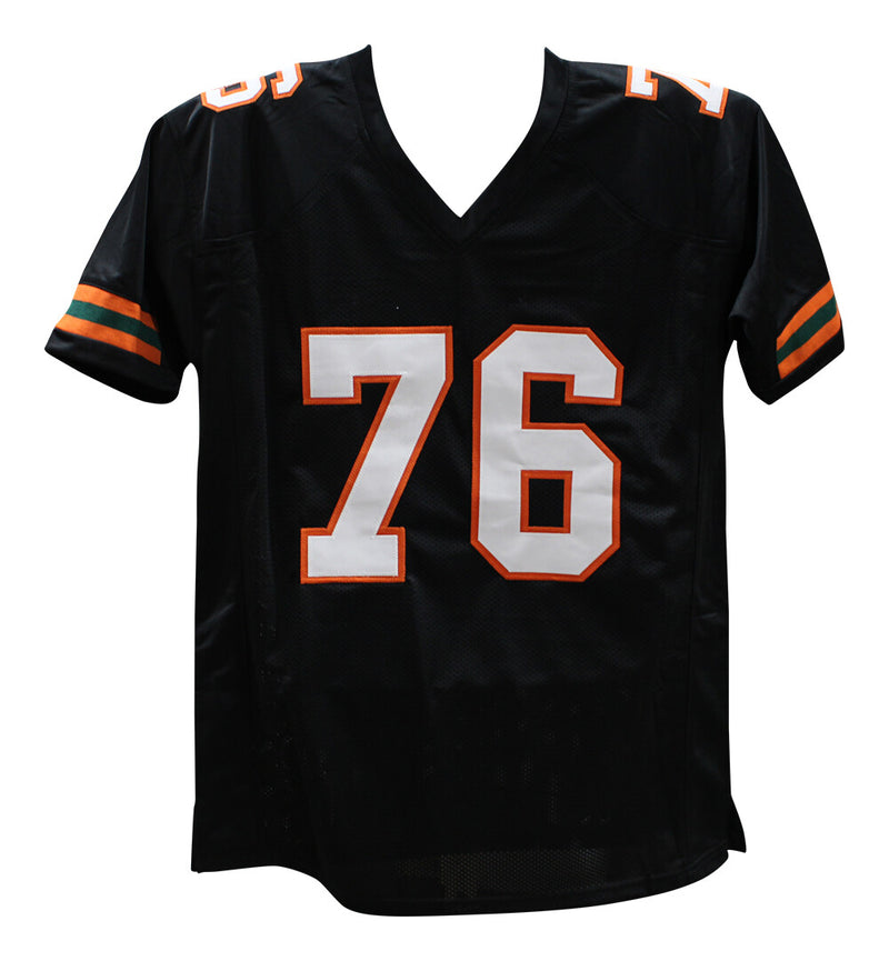 Warren Sapp Autographed Miami Hurricanes Style Custom Football Jersey