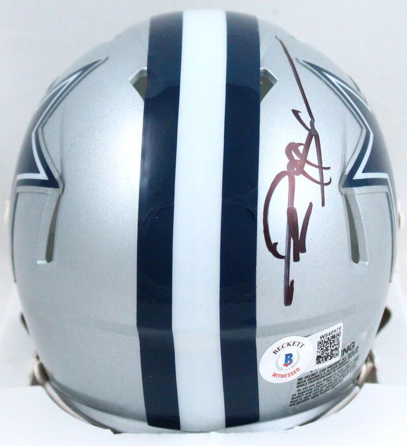 Deion Sanders Signed Dallas Cowboys Black Speed Mini Helmet