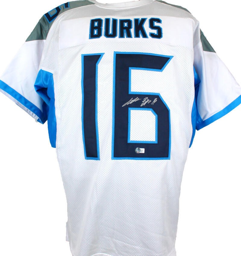Treylon Burks Autographed White Custom Jersey