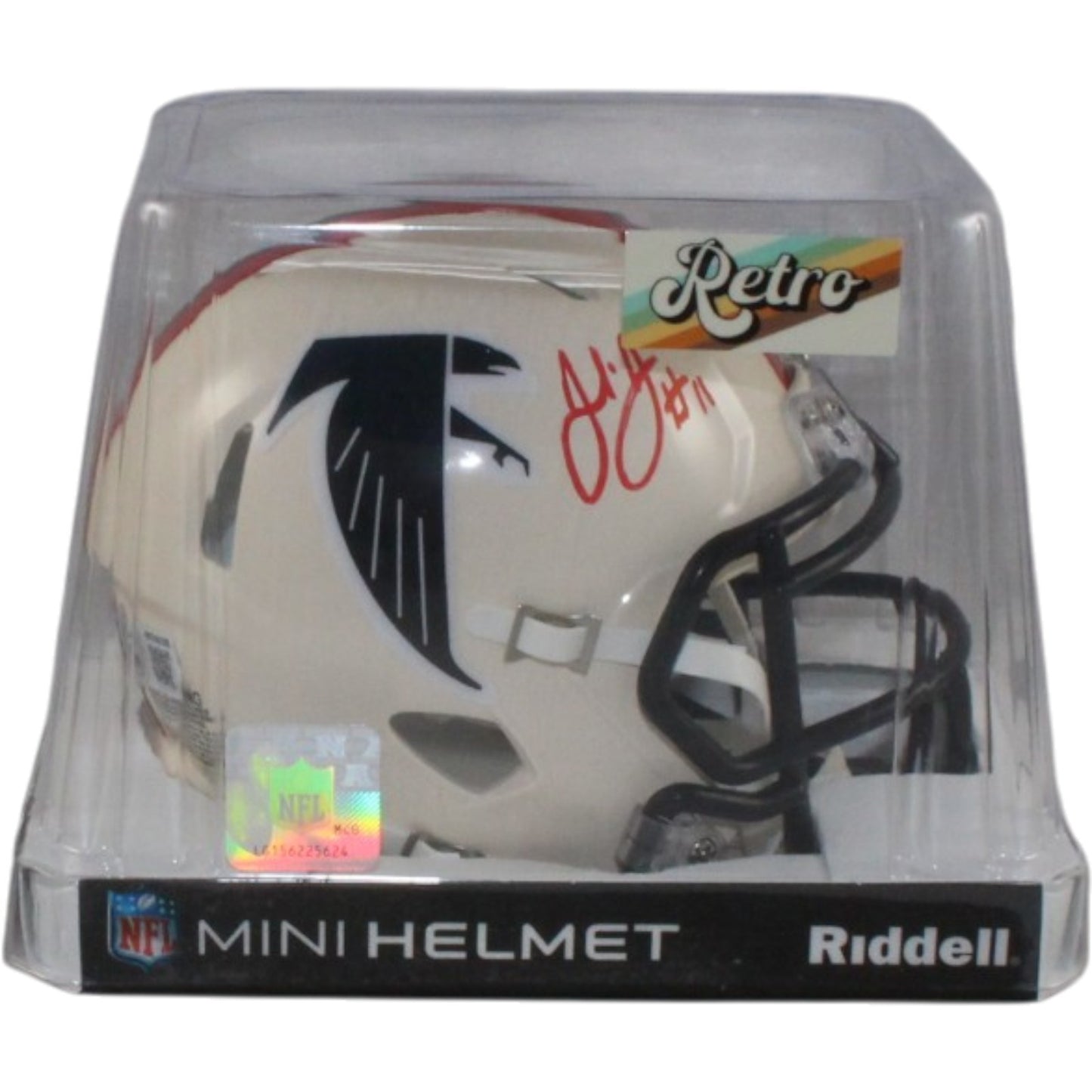 Julio Jones Autographed Atlanta Falcons Retro Mini Helmet