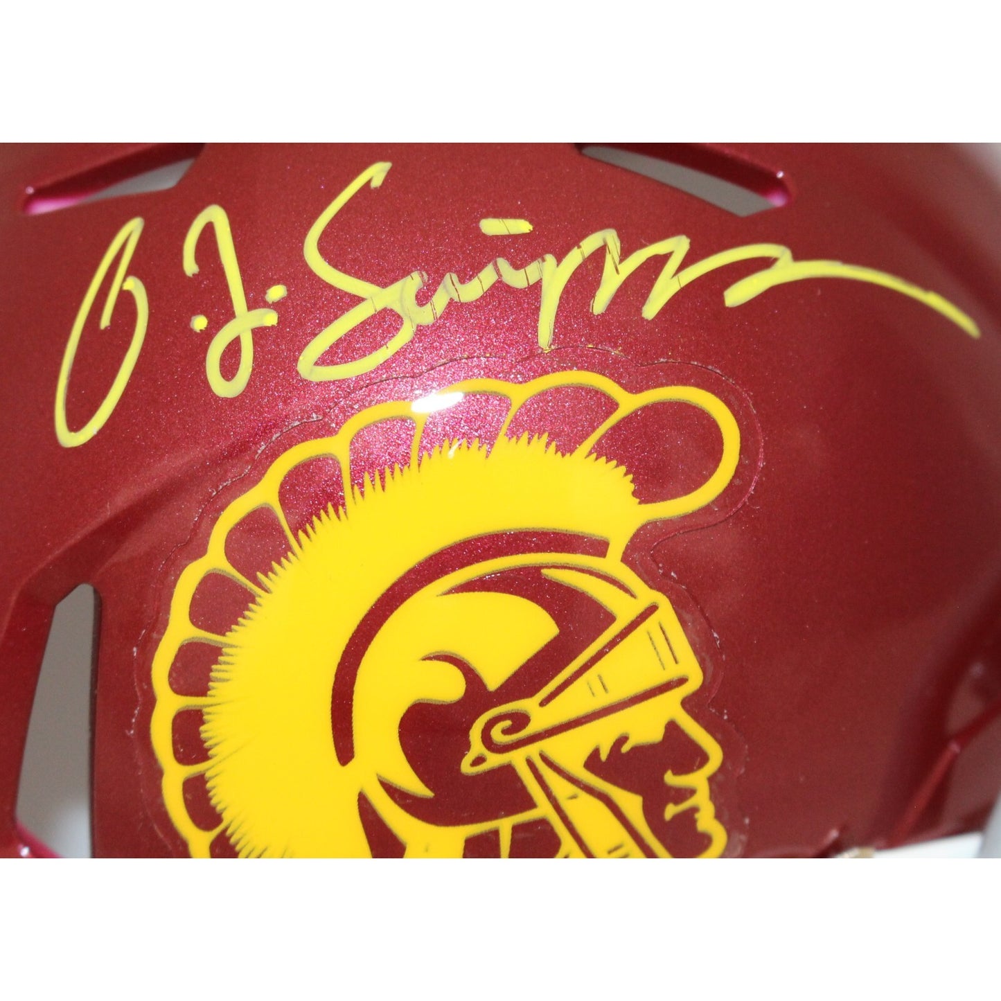 O.J. Simpson USC Trojans Autographed Mini Helmet