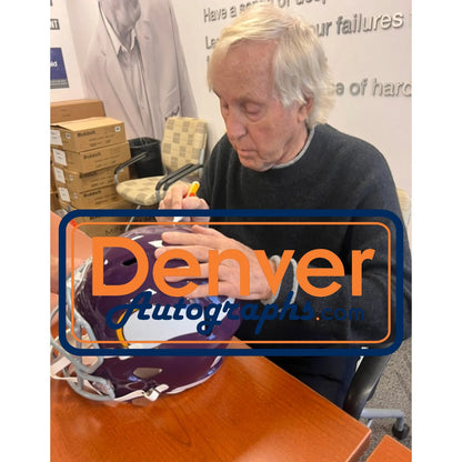 Fran Tarkenton Signed Minnesota Vikings Throwback Full Size Helmet