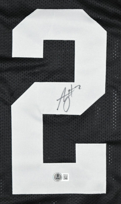 Ashton Jeanty Autographed Las Vegas Raiders Style Custom Black Jersey