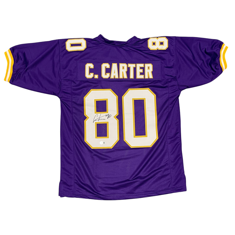 Cris Carter Signed Minnesota Vikings Custom Football Jersey (Beckett COA)