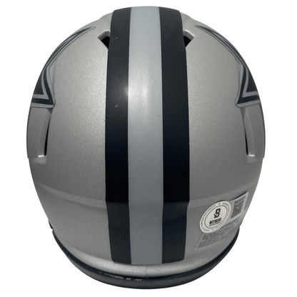 Drew Pearson Signed Dallas Cowboys Rave Mini Helmet HOF 21 BAS
