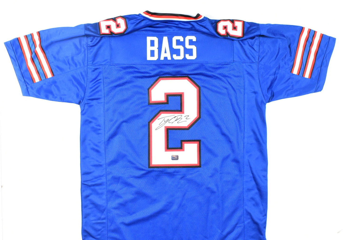 Tyler Bass Autographed Buffalo Bills Custom Blue Jersey