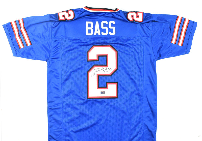 Tyler Bass Autographed Buffalo Bills Custom Blue Jersey