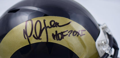 Marshall Faulk Signed St. Louis Rams Throwback Speed Mini Helmet