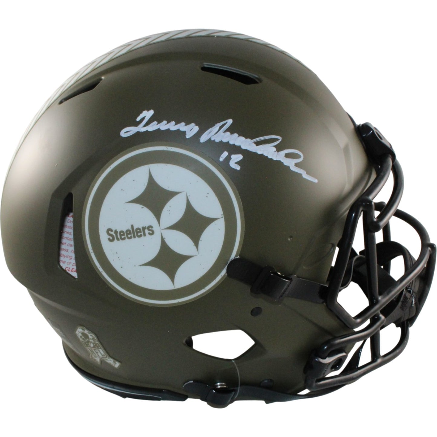 Terry Bradshaw Signed Pittsburgh Steelers 2022 Salute to Service Helmet