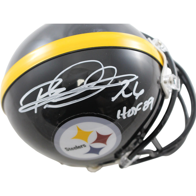 Rod Woodson Pittsburgh Steelers Signed VSR4 Mini Helmet HOF Inscription