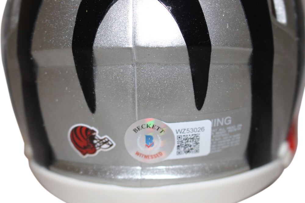 Boomer Esiason Cincinnati Bengals Signed Flash Speed Mini Helmet Beckett
