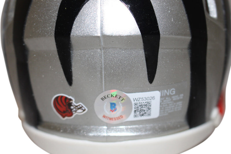 Boomer Esiason Cincinnati Bengals Signed Flash Speed Mini Helmet Beckett