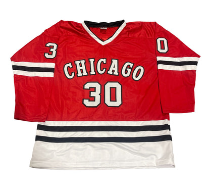 Ed Belfour Signed Chicago Blackhawks Custom Jersey with 4 Inscriptions