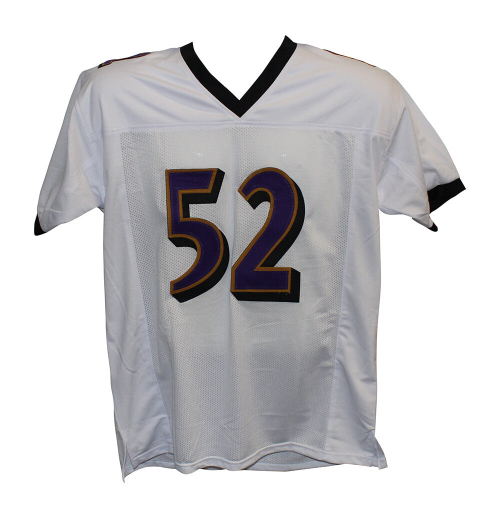 Ray Lewis Signed Baltimore Ravens Custom White Football Jersey