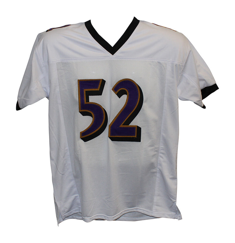 Ray Lewis Signed Baltimore Ravens Custom White Football Jersey