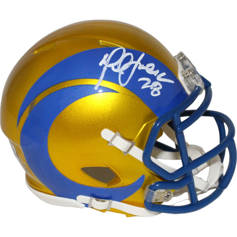 Marshall Faulk Signed Los Angeles Rams Flash Mini Helmet Beckett