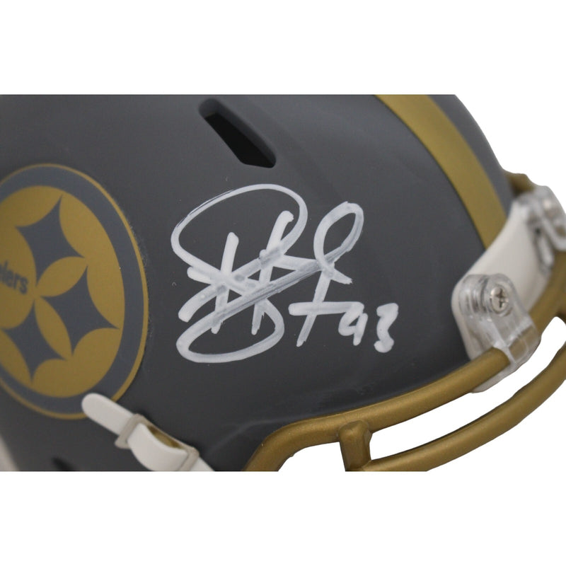 Troy Polamalu Pittsburgh Steelers Autographed Slate Mini Helmet