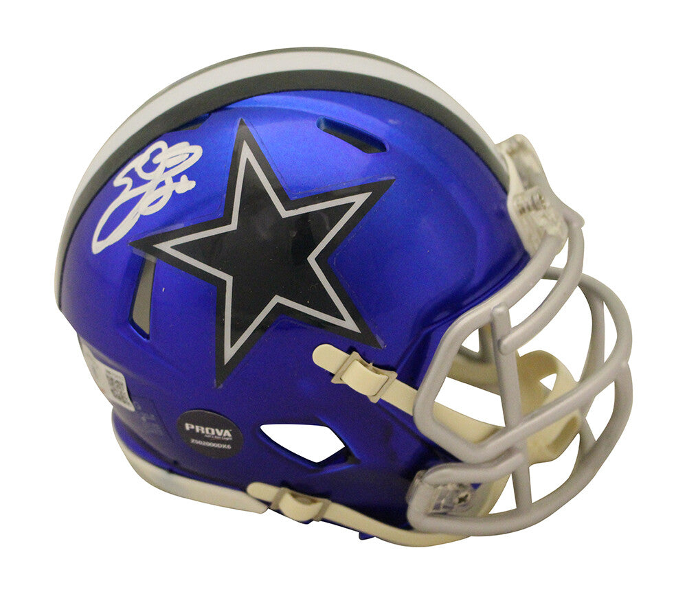 Emmitt Smith Autographed Dallas Cowboys Riddell Flash Mini Helmet Beckett