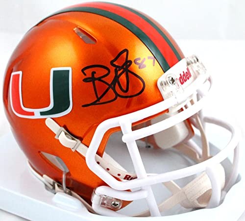 Reggie Wayne Signed Miami Hurricanes Flash Speed Mini Helmet