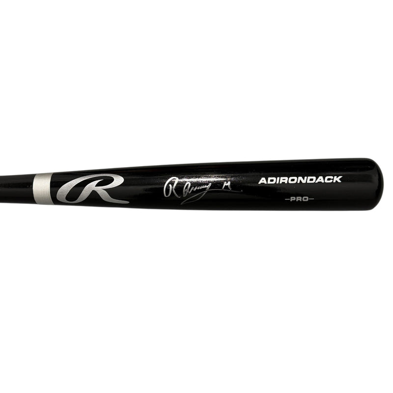 Ronny Mauricio New York Mets Signed Rawlings Black Baseball Bat JSA