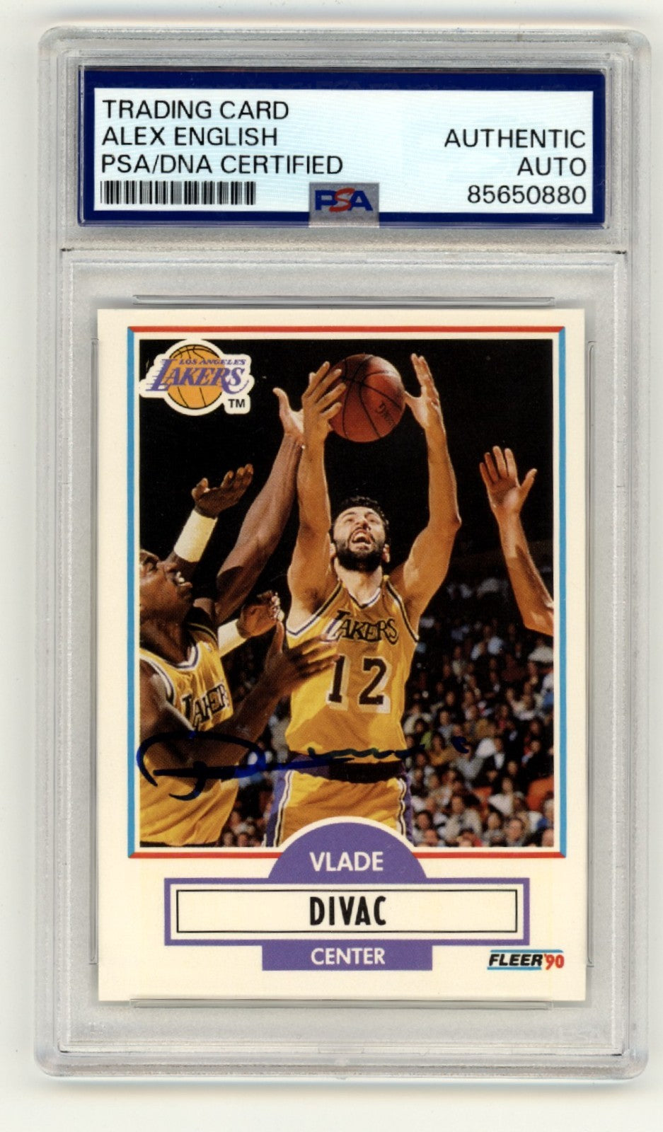 Vlade Divac Autographed 1990-91 Fleer Rookie Card #91 - PSA DNA