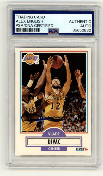 Vlade Divac Autographed 1990-91 Fleer Rookie Card #91 - PSA DNA