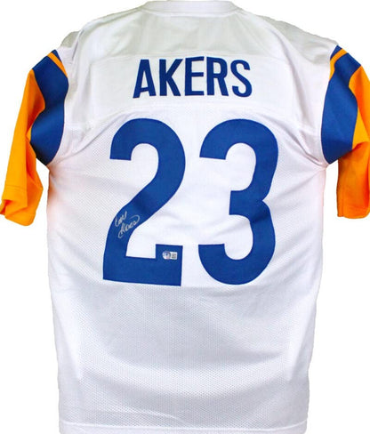 Cam Akers Autographed Los Angeles Rams White Custom Jersey
