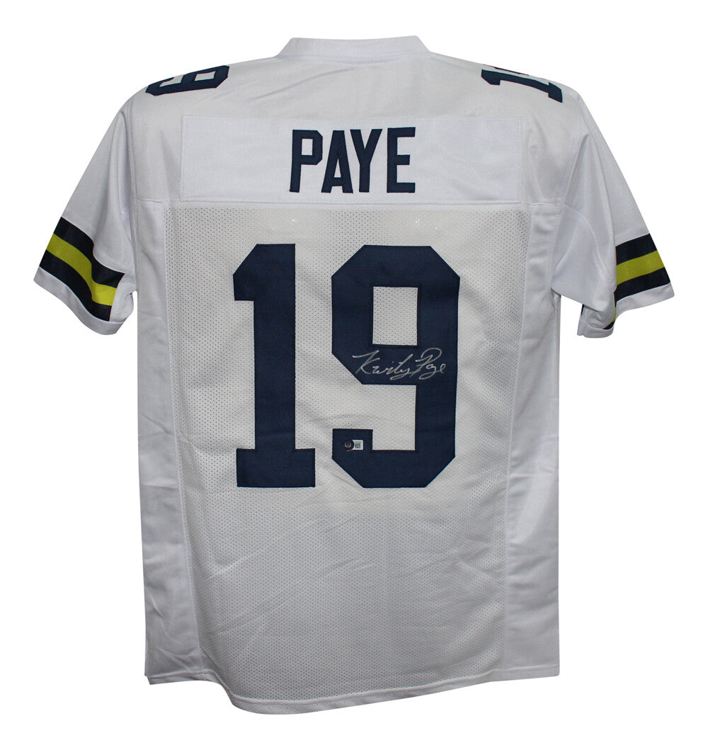 Kwity Paye Autographed Michigan Wolverines Custom College Jersey Beckett