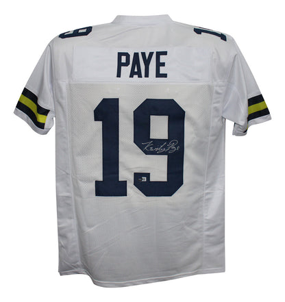 Kwity Paye Autographed Michigan Wolverines Custom College Jersey Beckett