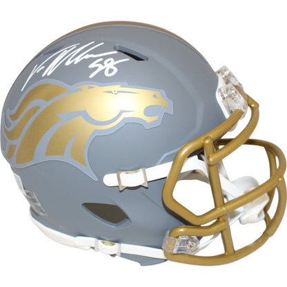 Von Miller Denver Broncos Autographed Slate Mini Helmet