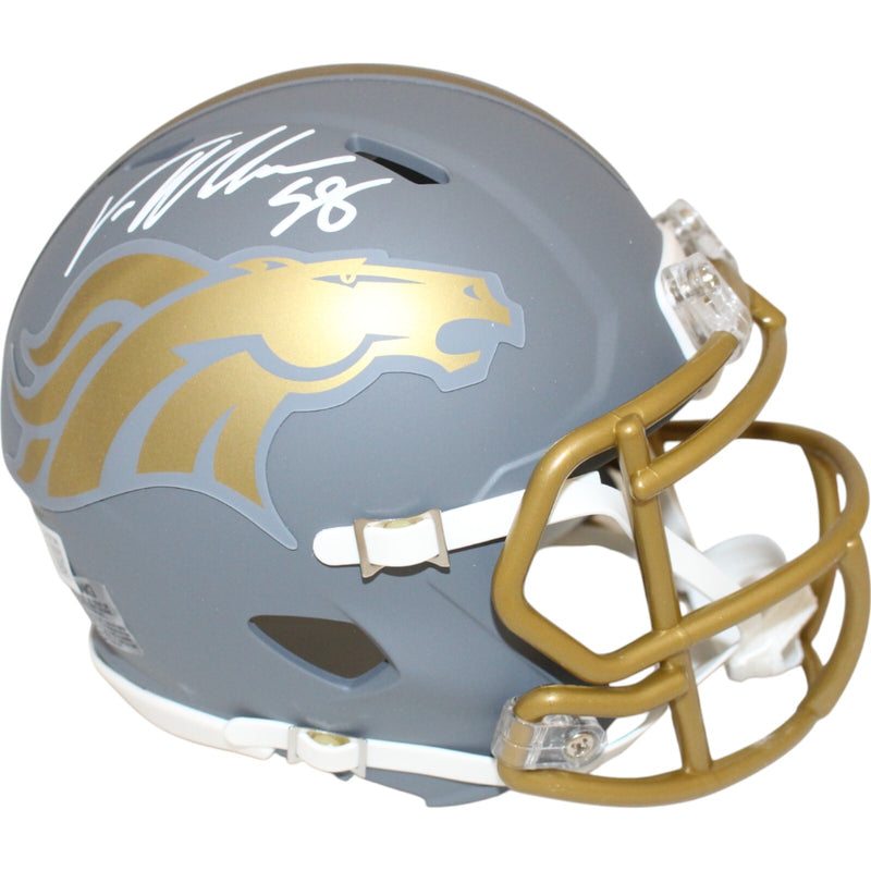 Von Miller Denver Broncos Autographed Slate Mini Helmet