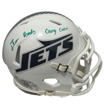 D'Angelo Ponds Signed New York Jets Mini Helmet - Salute to Service