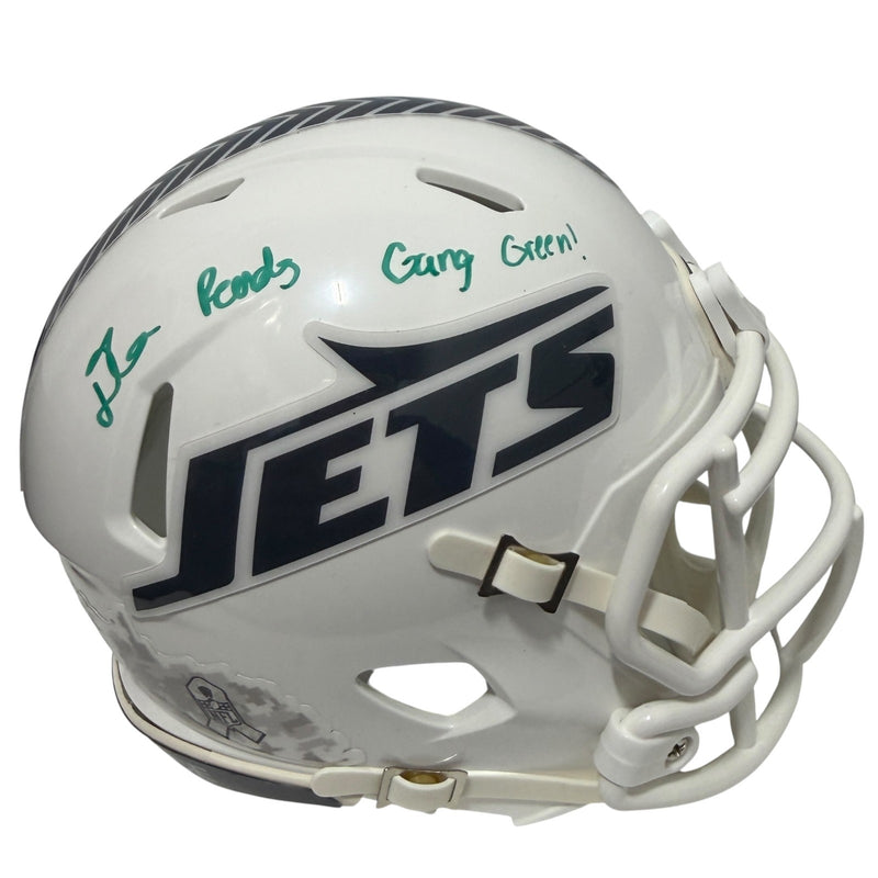 D'Angelo Ponds Signed New York Jets Mini Helmet - Salute to Service