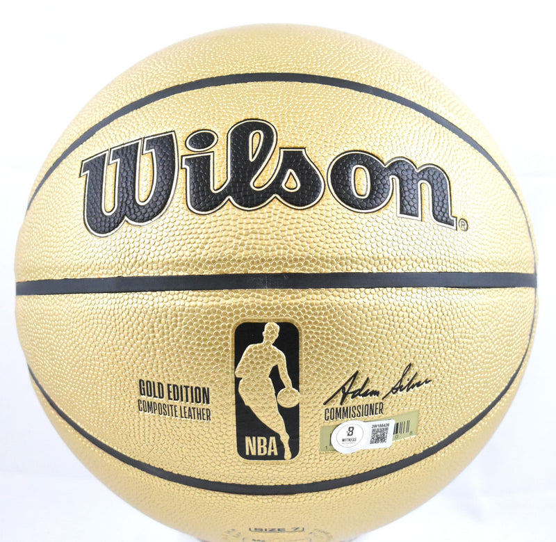 Julius Erving Signed NBA Wilson Gold Edition Basketball