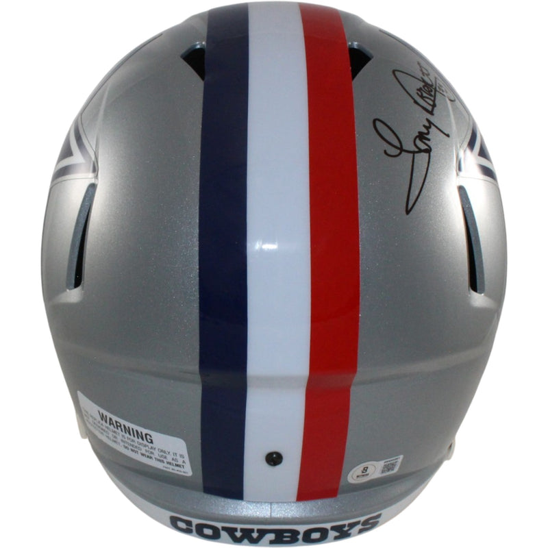 Tony Dorsett Dallas Cowboys Autographed Full Size 1976 Throwback Helmet BAS