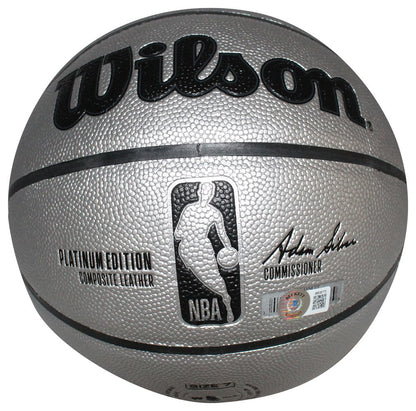 Shaquille O'Neal Autographed Los Angeles Lakers Silver Wilson Basketball