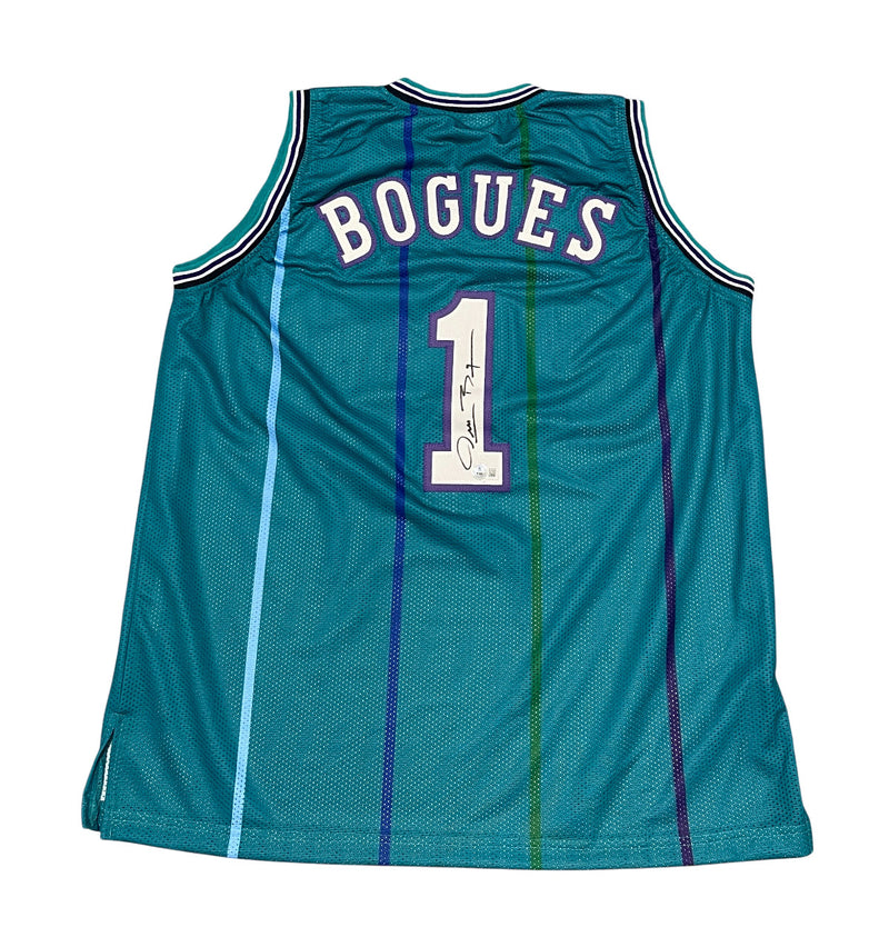 Muggsy Bogues Signed Charlotte Hornets Custom Teal Jersey (Beckett COA)