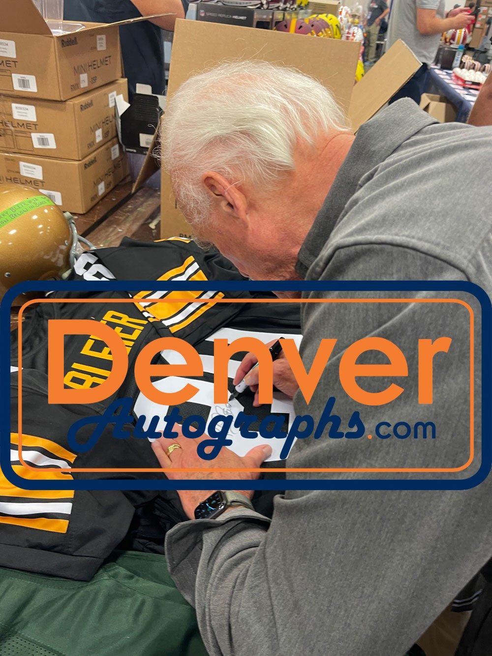 Rocky Bleier Autographed Pro Style Football Jersey