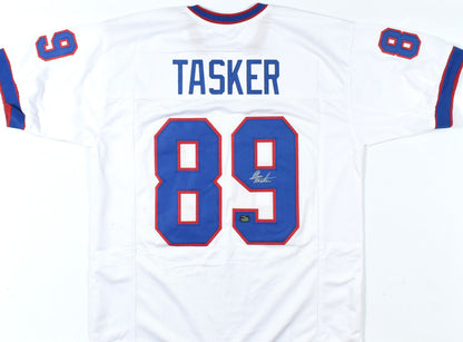 Steve Tasker Autographed Buffalo Bills White Custom Jersey