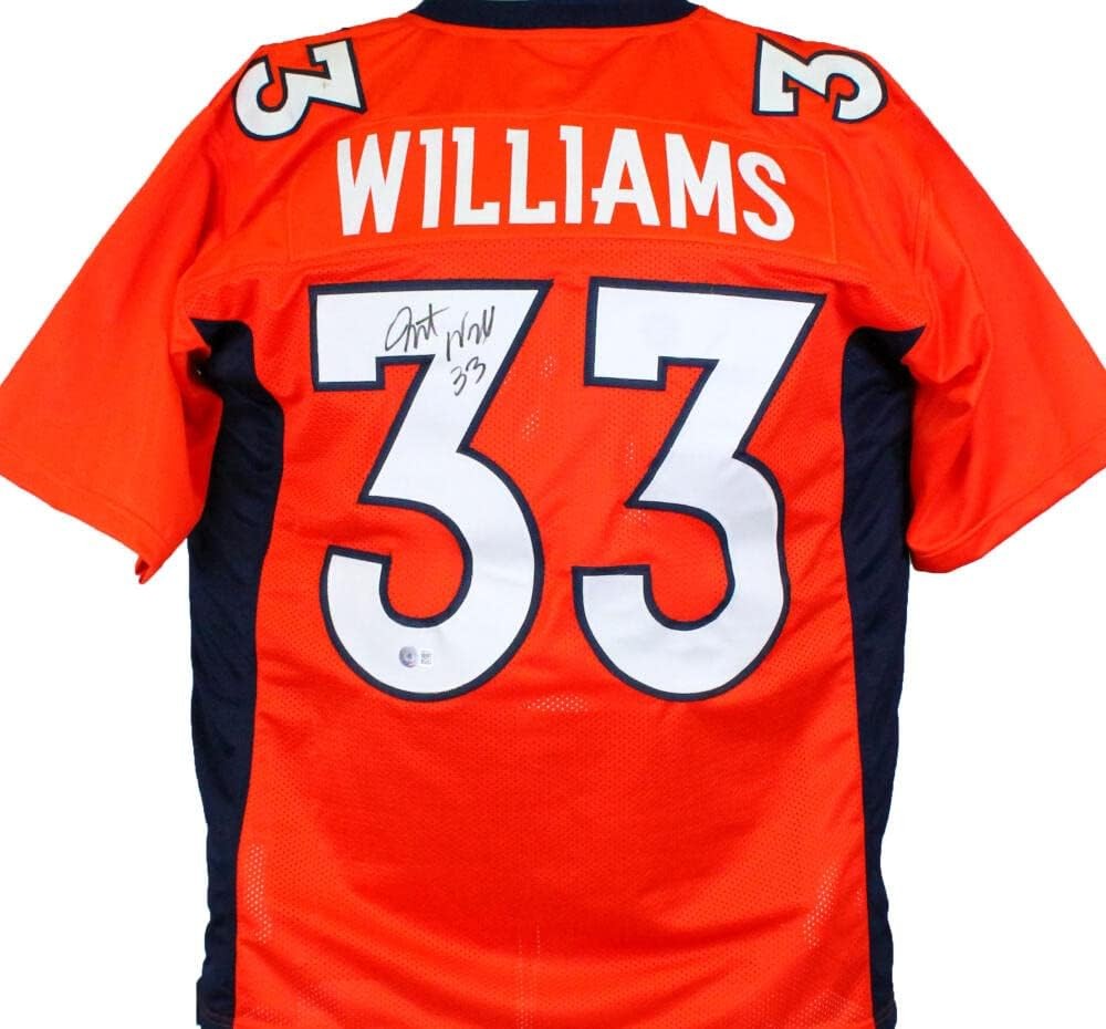 Javonte Williams Signed Denver Broncos Custom Orange Jersey