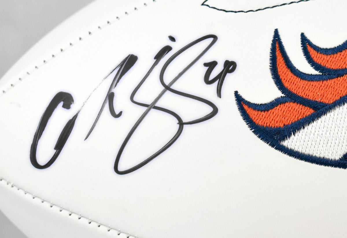 Champ Bailey Signed Denver Broncos Logo Football - Black