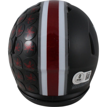 Jack Sawyer Autographed Ohio State Buckeyes Black Speed Mini Helmet