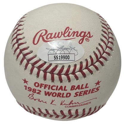 Keith Hernandez Signed 1982 World Series Baseball w/ 2 Inscriptions