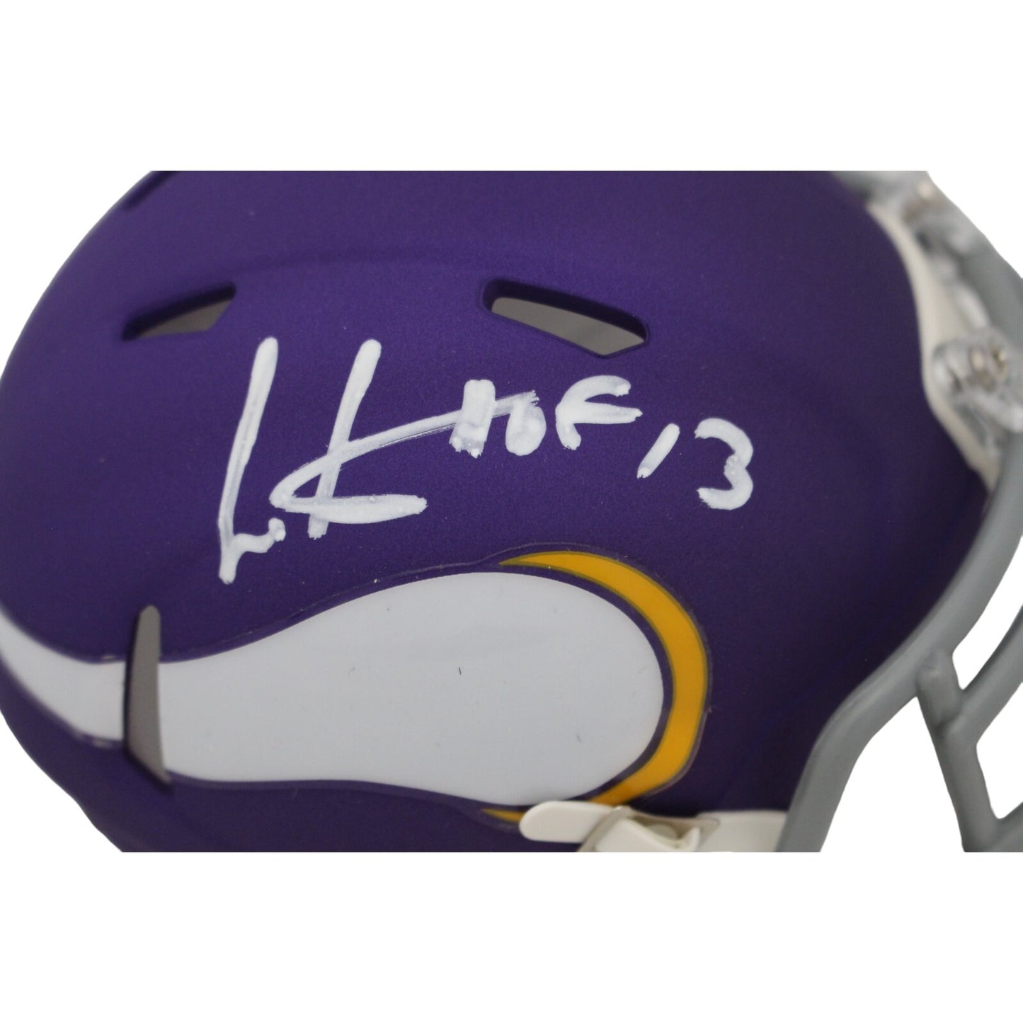 Cris Carter Autographed Minnesota Vikings Mini Helmet (HOF Inscription)